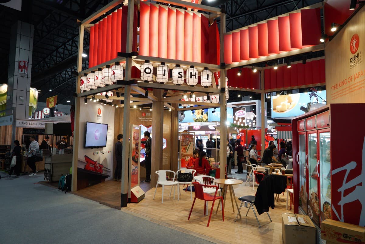 งานตกแต่งภายในเชิงพาณิชย์ OISHI - THAIFEX โดย OBJ Design & Build