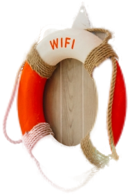 ป้ายห่วงยางสัญลักษณ์ WiFi งานตกแต่งร้าน TRUE Corporation โดย OBJ Design & Build